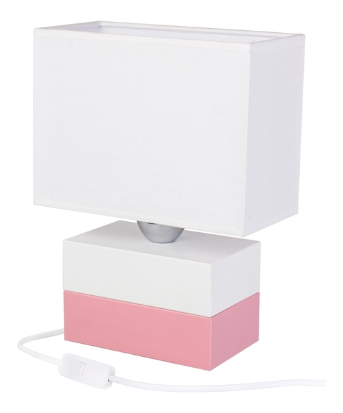 Table lamp Colorado pink and white