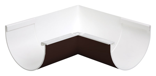 Plastmo 5005378 Classic 4 in. Brown Vinyl Half Round Inside Corner