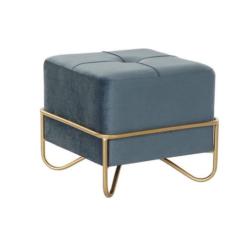 Bench DKD Home Decor 8424001850921 Blue Multicolour Golden Foam Metal