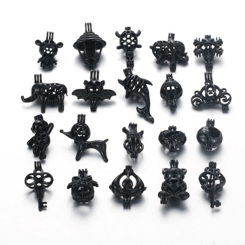 10PCS/Lot Mixed Pearl Cage Locket Necklaces Aroma