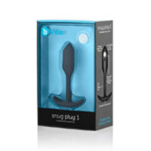 b-Vibe Snug Plug 1 Weighted Silicone Anal Plug Black