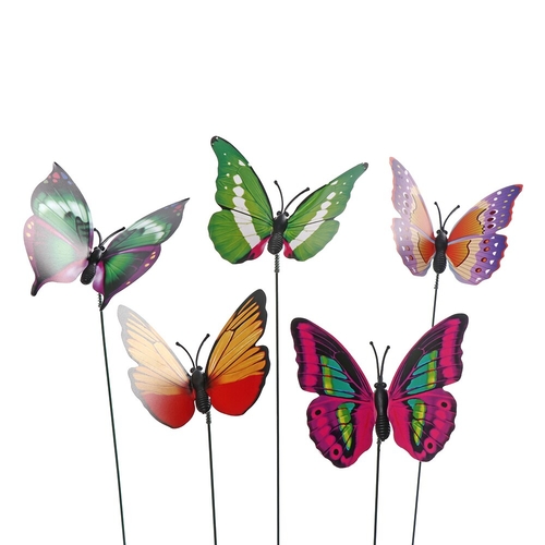 15PCS Colorful Artificial Butterfly with Rods