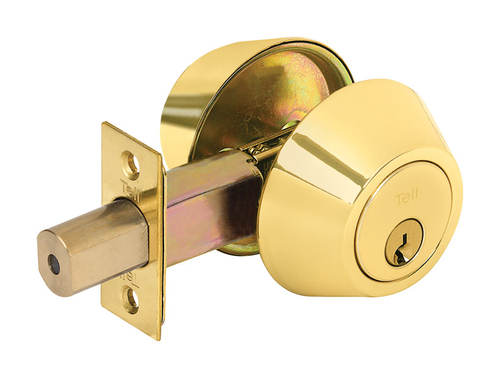 Tell Manufacturing 5005868 Bright Brass Metal Deadbolt