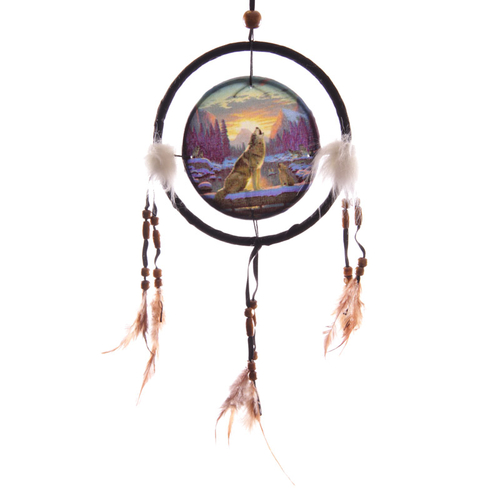 Decorative Howling at the Sunset 16cm Dreamcatcher