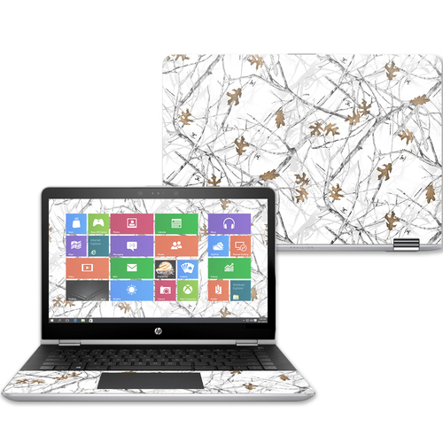 MightySkins HPPX360143-Conceal Snow Skin Decal Wrap for 14 in. HP Pavi