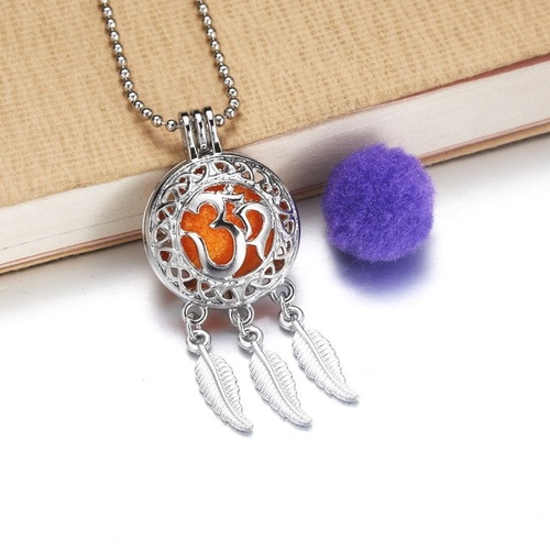 Silver fashion Aroma Diffuser Necklace Perfume