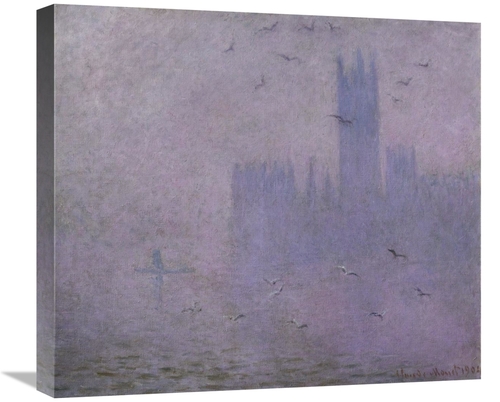 Global Gallery GCS-278704-22-142 22 in. Seagulls - The River Thames & 
