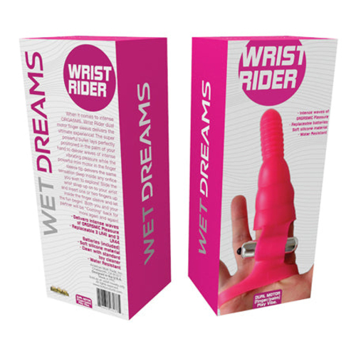 Wet Dreams Wrist Rider Dual Motor Finger Play Sleeve With Wrist Strap