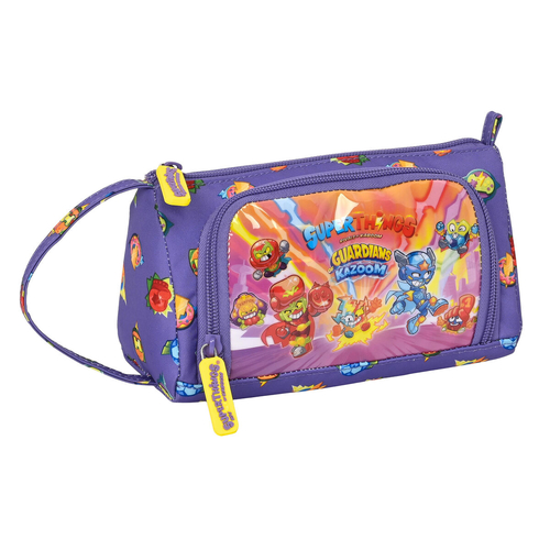 School Case SuperThings Guardians of Kazoom Yellow Purple 20 x 11 x