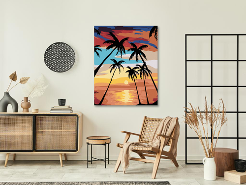 Paint by Numbers - PALM TREES AND THE SUNSET