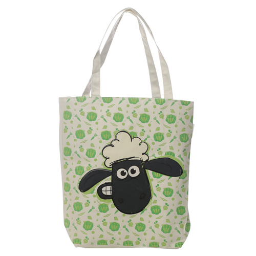 Handy Cotton Zip Up Shopping Bag - Shaun the Sheep Pattern