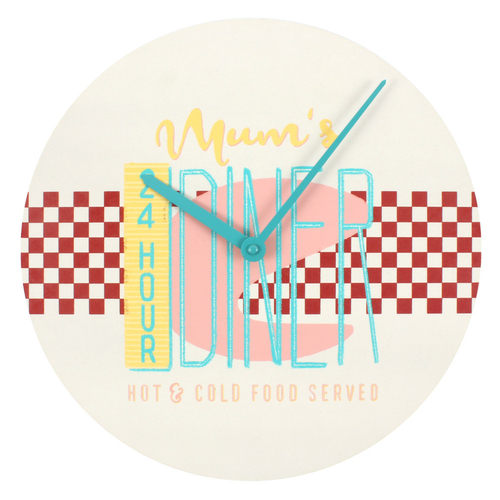 24 Hour Mum's Diner Wall Clock