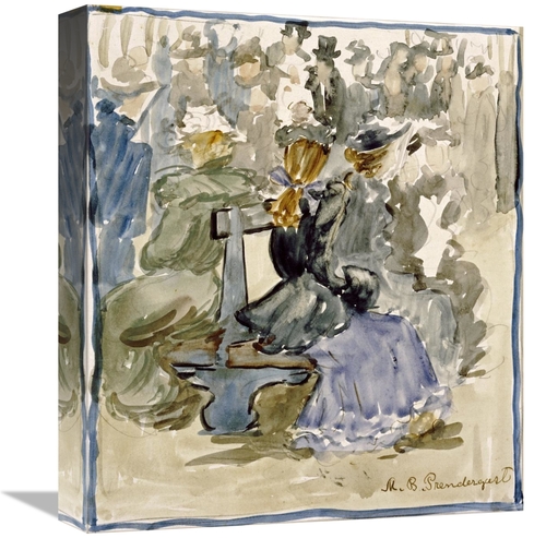 Global Gallery GCS-268410-16-142 16 in. Ladies Seated on a Bench Art P