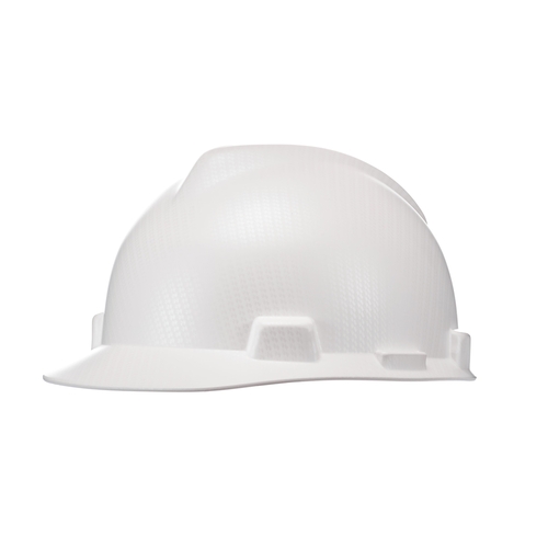 Msa V-Gard 454-10204776 Silver Carbon Fiber Hydro Dip Slotted Hard Hat