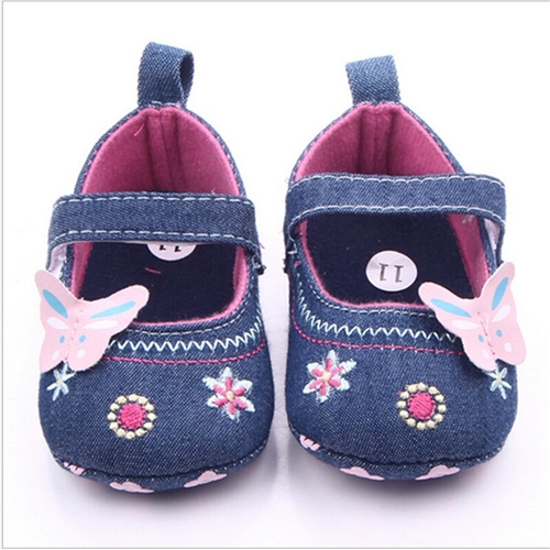 0 18M Baby Shoes Girls First Walker Butterfly Soft