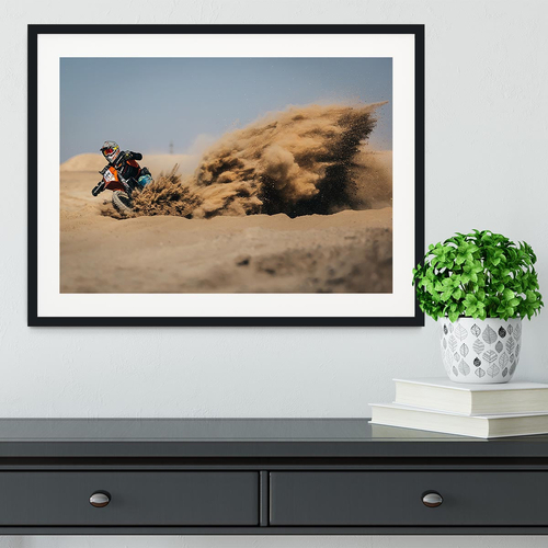 Dirtbike Drift Framed Print
