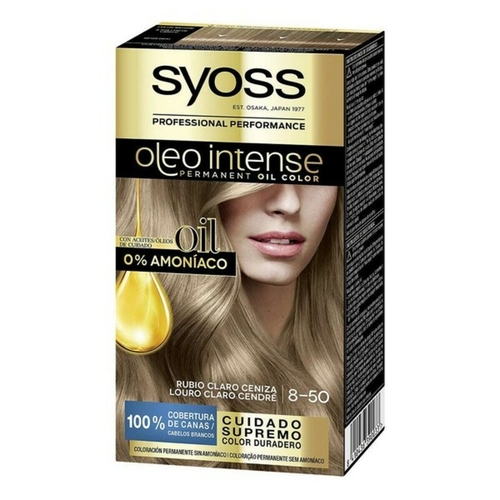 Permanent Dye   Syoss Olio Intense Ammonia-free Nº 8,50 Light Ash