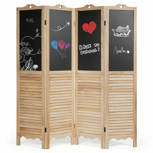 4 Panel Folding Screen with Chalkboards