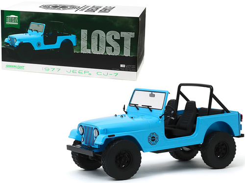 1977 Jeep CJ-7 \Dharma\" Blue \"Lost\" (2004-2010) TV Series 1/18