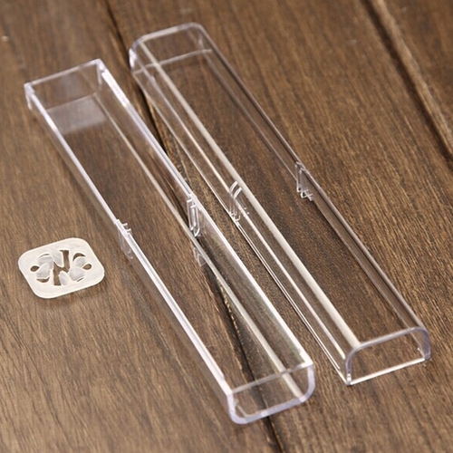 1Pc Plastic Pen Box Transparent Cute Pencil Case