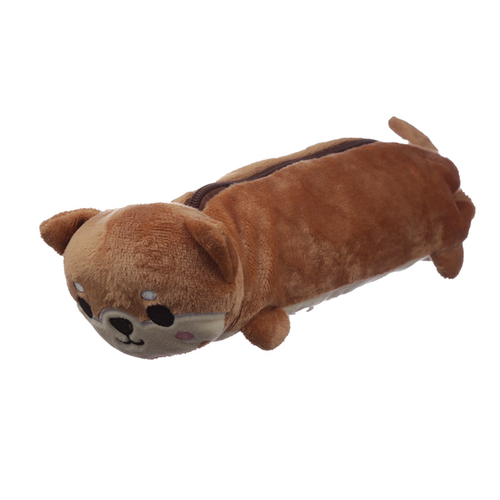 Fluffy Plush Pencil Case - Shiba Inu Dog