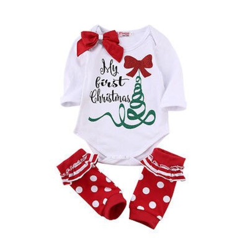 Christmas 2Pcs Christmas Newborn Baby Girls