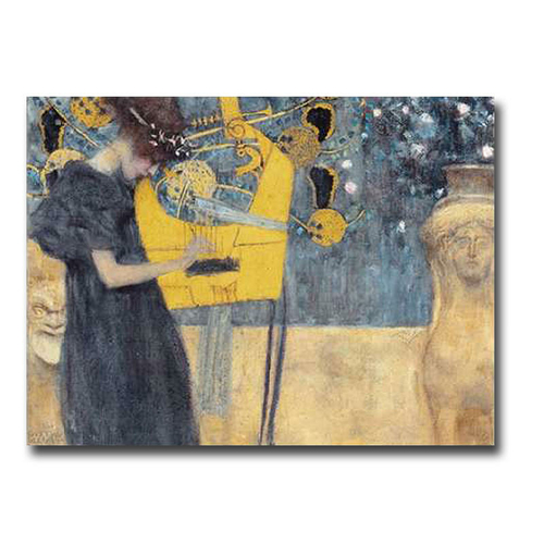 Artistic Home Gallery 1216W512SAG Musik by Gustav Klimt Premium Galler