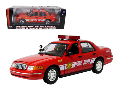 2001 Ford Crown Victoria Fire Chief Car 1/18 Diecast Model Car by