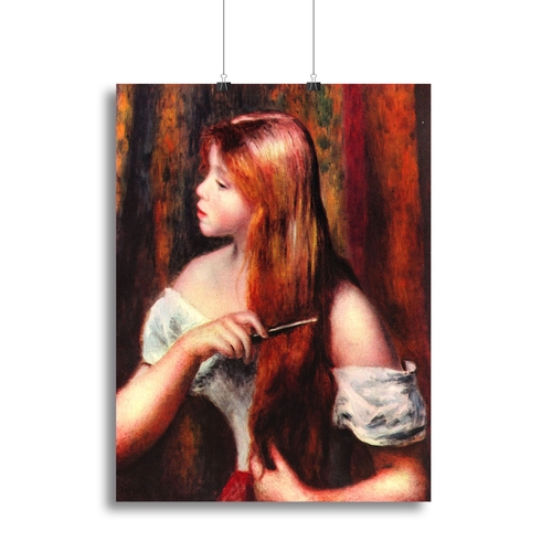 Combing girl by Renoir Canvas Print or Poster