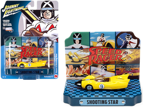 Racer X Shooting Star #9 Yellow with Collectible Tin Display \Speed