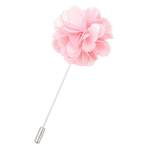 Plain Satin Lapel Pin - Baby Pink