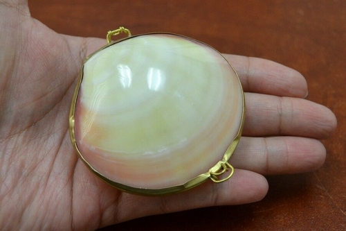 Pink Mother Of Pearl Shell Trinket Box