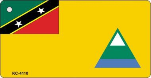 Smart Blonde KC-4110 Nevis Flag Novelty Key Chain