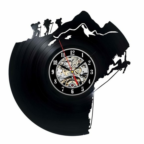 MOUNTAIN CLIMBING VINYL ART VINYL RECORD WALL CLOCK UNIQUE GIFT