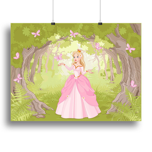 Charming princess a fantastic wood Canvas Print or Poster