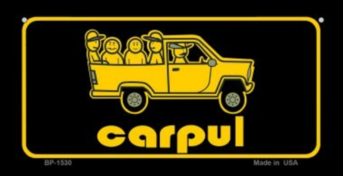 Smart Blonde BP-1530 3 x 6 in. Carpul Novelty Metal Bicycle Plate