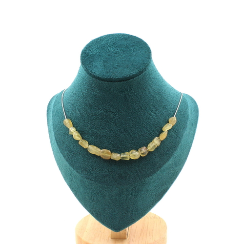 Yellow Apatite from Madagascar 15 beads necklace