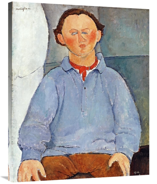 Global Gallery GCS-266889-40-142 40 in. Portrait of Sculptor Oscar Mie