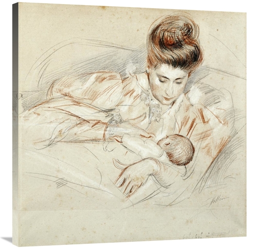 Global Gallery GCS-266519-36-142 36 in. Mother & Child Art Print - Pau