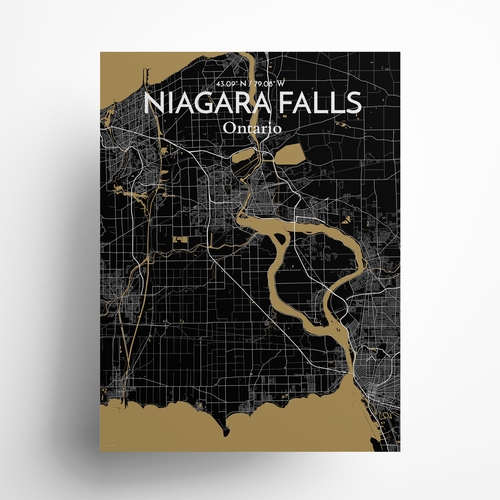 Niagara Falls City Map Poster