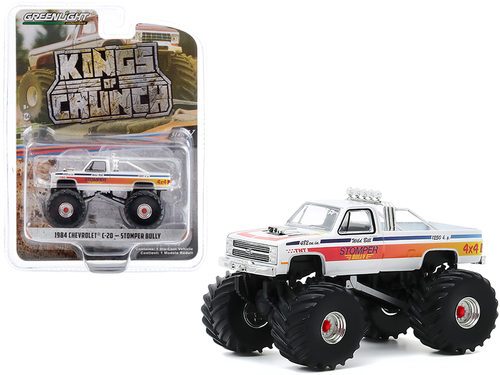 1984 Chevrolet C-20 Monster Truck \Stomper Bully\" White with Stripes