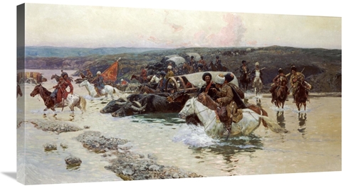 Global Gallery GCS-267198-36-142 36 in. Tcherkess Convoy Crossing a Ri