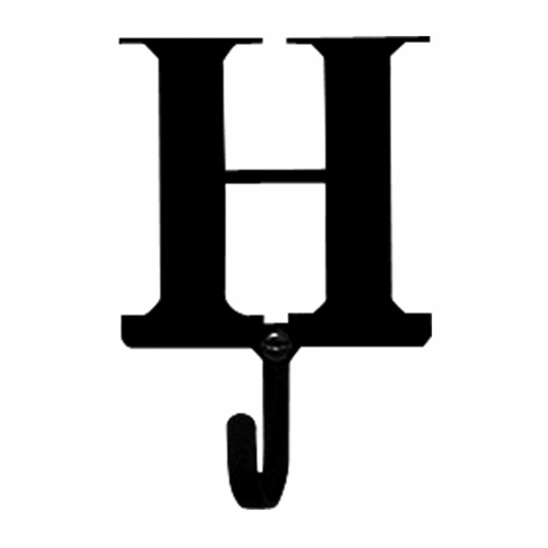 Wrought Iron Letter H Wall Hook Small