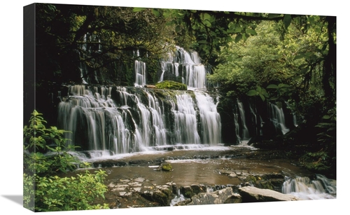 Global Gallery GCS-452469-1624-142 16 x 24 in. Purakaunui Falls & Trop