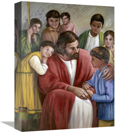 Global Gallery GCS-276721-16-142 16 in. Christ & The Children of All R