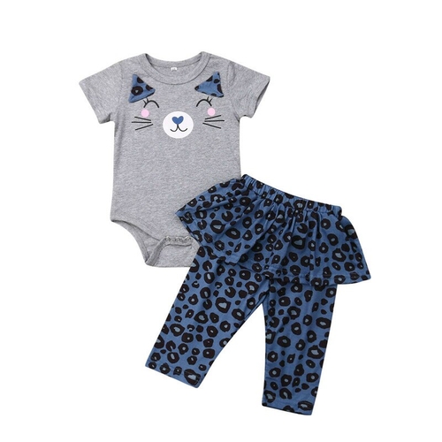 US 2019 Cute Newborn Baby Girl Cat Clothes Romper