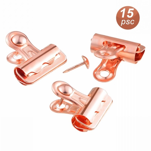 CYSINCOS 15pcs Binder Clip Office Paper Stainless