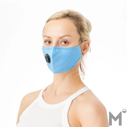 Pastel Blue Face Mask with Valve