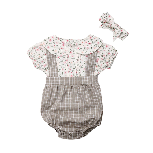 0 18M Summer Cute Kid Baby Girls Jumpsuit Floral