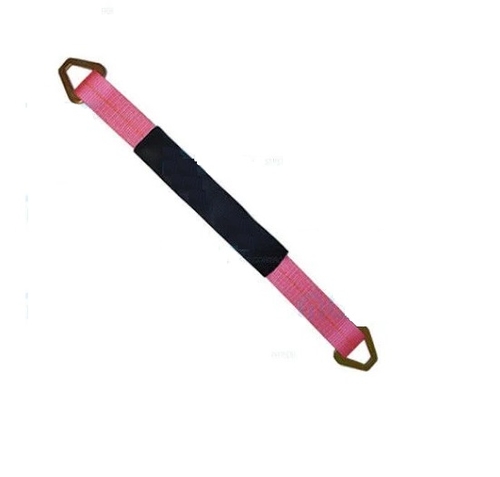 2 x 21 in. Axle Straps with Abrasive Sleeve & Delta Ring, Pink - 4